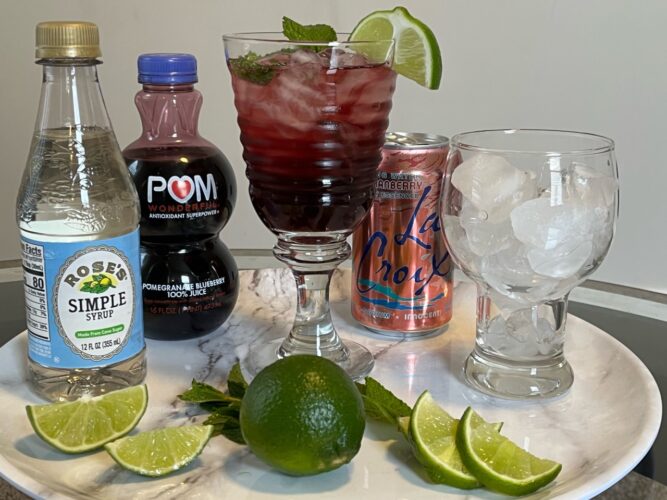 Monthly Mocktail: Getting creative with pomegranate blueberry mint mojitos